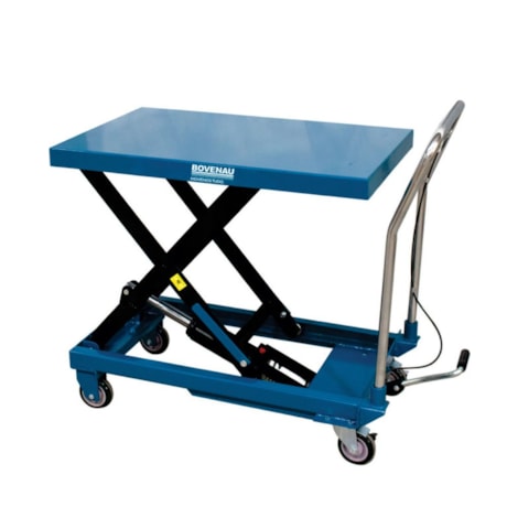 Carro Pantográfico Hidráulico 350kg 910mm x 500mm Aproximação Rápida (1.3MTS) Roda PU MEE350 BOVENAU