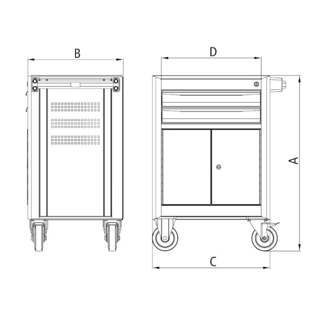 Carro para Ferramentas 2 Gavetas e 2 Portas 45 Peças 44950/745 TRAMONTINA PRO-c6849ce2-d1ba-41a1-9df1-dad05bdeb6e4