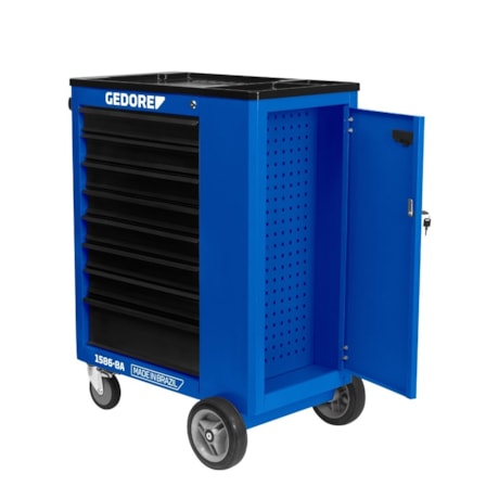 Carro para Ferramentas com 6 Gavetas e 1 Porta Azul 1586-6A GEDORE