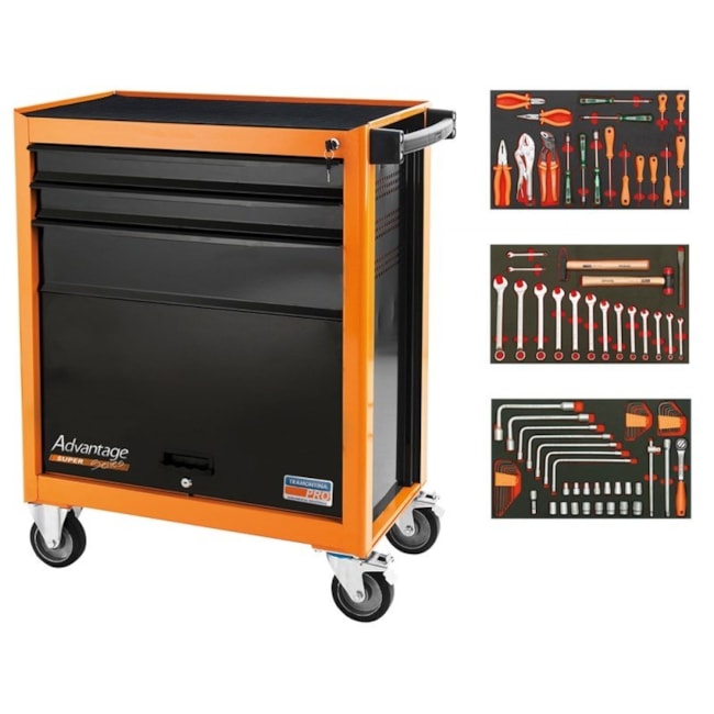 Carro para Ferramentas com 90 Peças 3 Gavetas 1 Porta 44950/790 TRAMONTINA-0b83b263-6f18-4c65-acd1-065b959252a0