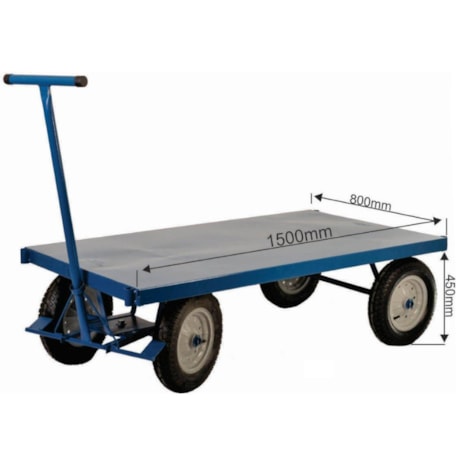 Carro Plataforma de Aço com Capacidade de 800kg PLA-800 FERCAR-10daadd9-7e00-4db0-8e6d-e79af6c88833