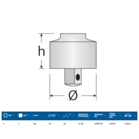 Catraca para Torquímetro Estalo Sentido Horário Encaixe 1