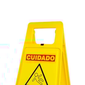 Cavalete de Sinalização Duplo 60X30X36cm Amarelo Piso Escorregadio 12539012 CARBOGRAFITE