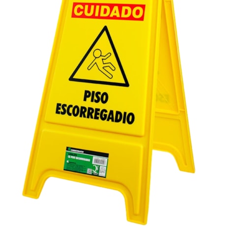 Cavalete de Sinalização Duplo 60X30X36cm Amarelo Piso Escorregadio 12539012 CARBOGRAFITE-766a07d1-bd00-440e-b506-11ded93143b6