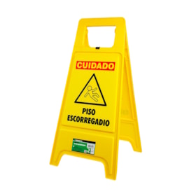 Cavalete de Sinalização Duplo 60X30X36cm Amarelo Piso Escorregadio 12539012 CARBOGRAFITE