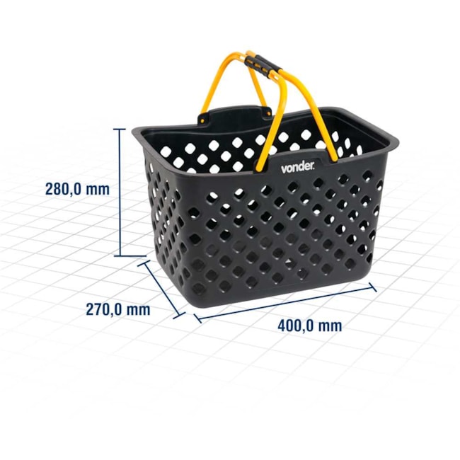 Cesto Plástico Para Uso Geral com Alça 6105015000 VONDER-1560acf0-7cab-4884-9fba-7e00c68c2757