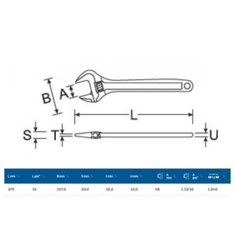 Chave Ajustável Cobre-Berílio Antifaiscante 375mm 2104 AF GEDORE-8db99e2d-b275-477f-8184-5a31a64ab38c