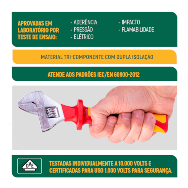 Chave Ajustável Isolada VDE 6
