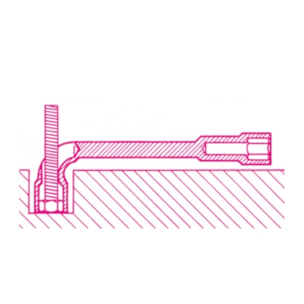 Chave Biela Tubular 21mm em L com Furo Passante 933 BETA-4895f82f-cdf7-4531-9bfd-5cf4241090aa