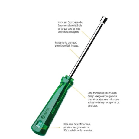 Chave Canhão 13mm x 245mm ST61454 SATA-72f913e3-9a6c-44e0-a186-66f79fa3dba2