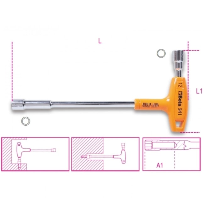 Chave Canhão T Sextavada/Estriada 8mm 941 BETA-3cae57df-3990-4ab3-90dd-9722640ea2b6