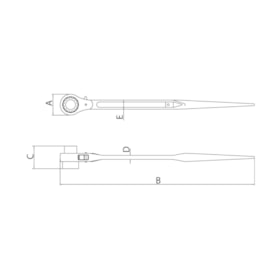 Chave Catraca para Montagem de Estruturas Metálicas e Tubulações 22x24 mm 44638/006 TRAMONTINA PRO