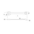 Chave Combinada 12mm Catraca Reversível Anti Queda 142HS BETA