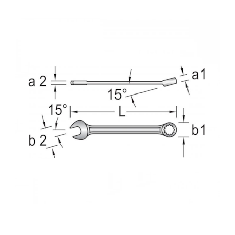 Chave Combinada 15mm Extra Longa 7XL-15 GEDORE-89a00a67-aac0-45dd-bd54-1677da8ac85a