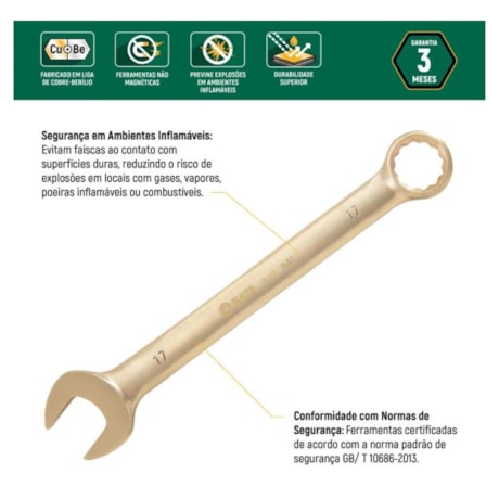 Chave Combinada 17mm Cobre-Berílio Antifaiscante ST31112 SATA-0cb6fc93-29db-4b95-93d1-41f251e30658