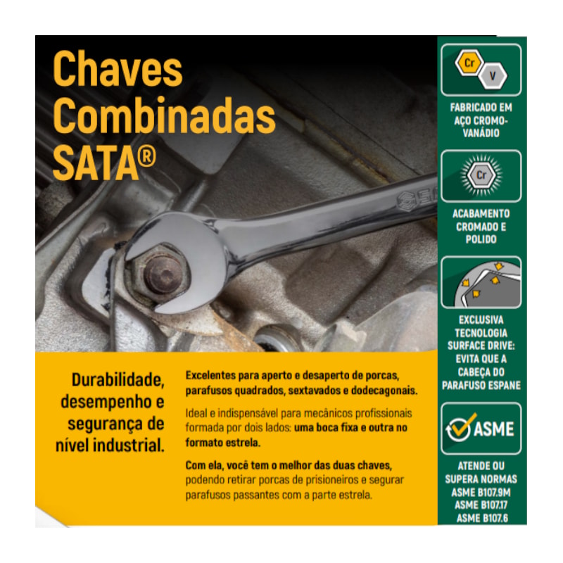 Chave Combinada 17mm ST40212SC SATA - Anhanguera Ferramentas