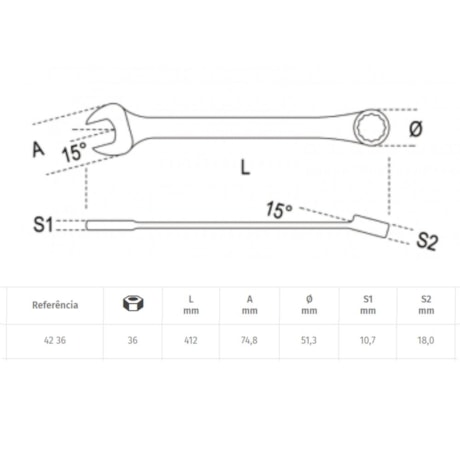 Chave Combinada 36mm 42NEW BETA-dd2a557b-0043-4f48-93fd-c0008f63ce7b