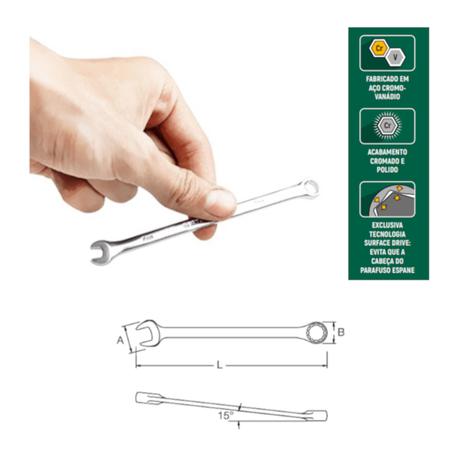 Chave Combinada 6mm ST40201SC SATA-00fe7f1d-79d1-4931-843f-ce6e6665eacb