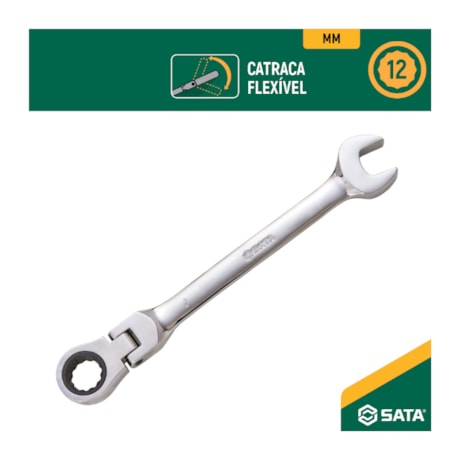 Chave Combinada Articulada com Catraca 72 Dentes 10mm ST46401ST BELZER/SATA