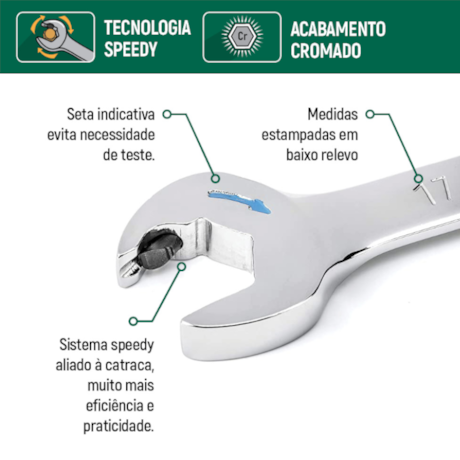 Chave Combinada Catraca 16mm Speedy ST43612 SATA-fe9f89db-2690-4916-85cd-c1fc520701d8