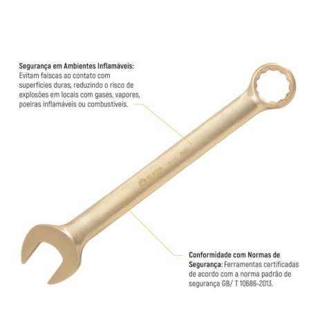 Chave Combinada Cobre-Berílio 19mm Antifaíscante ST31113 SATA-117b5b68-38e2-46dc-b087-bc2929c38983