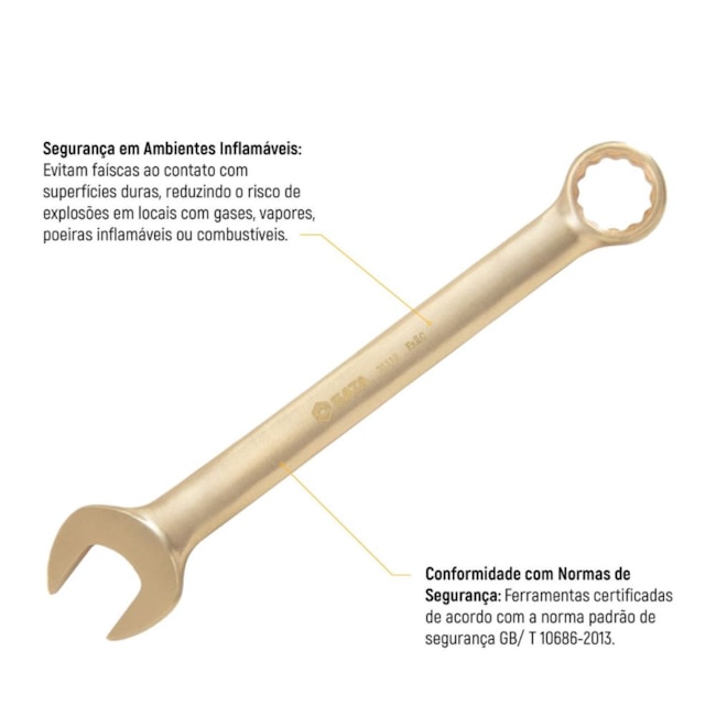 Chave Combinada Cobre-Berílio 19mm Antifaíscante ST31113 SATA-51e818e1-3cb9-4230-9935-d6fc964df988