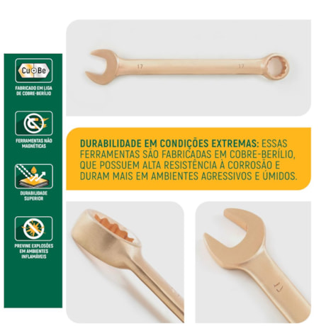 Chave Combinada Cobre-Berílio 19mm Antifaíscante ST31113 SATA-390f5155-e87e-46db-a88d-f815f9997733