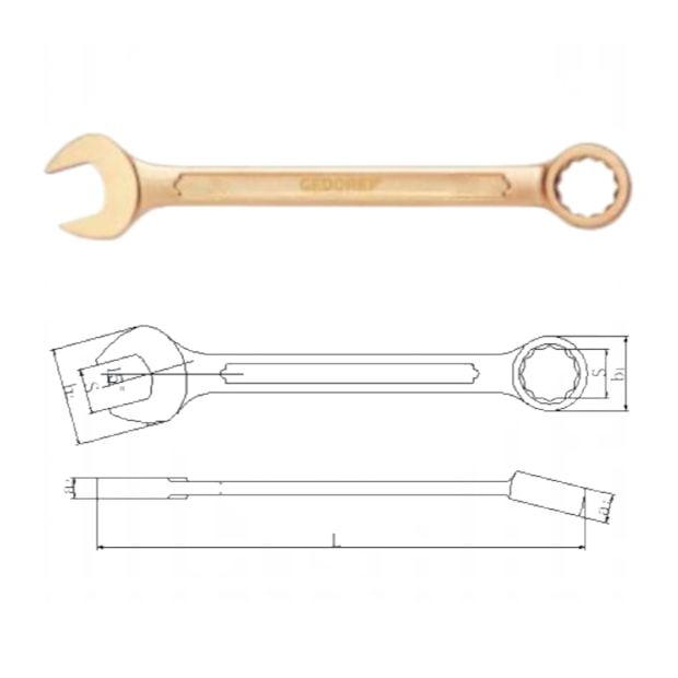 Chave Combinada Cobre-Berílio Antifaiscante 17mm 1011 AF GEDORE-17d77a4c-7e57-4d77-bf26-b045de0de11e