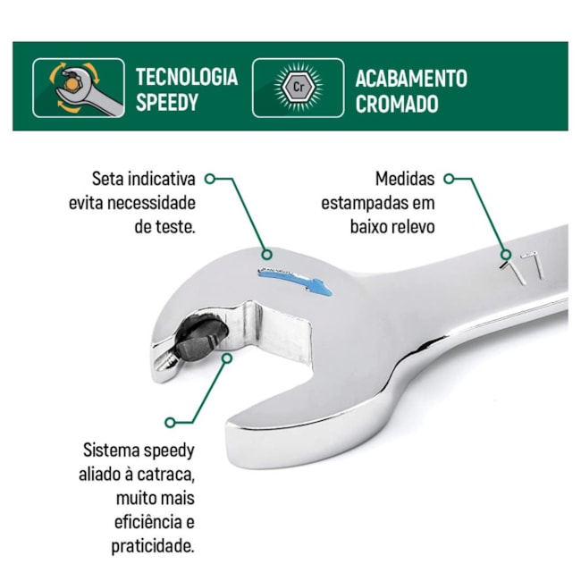 Chave Combinada com Catraca 1/2