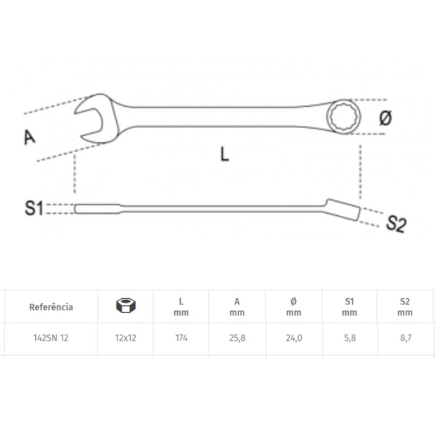 Chave Combinada com Catraca Articulada 12mm 142SN BETA-5b2d4eea-991f-4070-8cb7-48630cfd9a9c