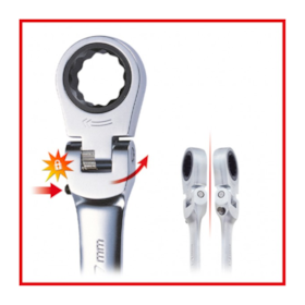 Chave Combinada com Catraca Articulada 8mm 503.4808 KS TOOLS