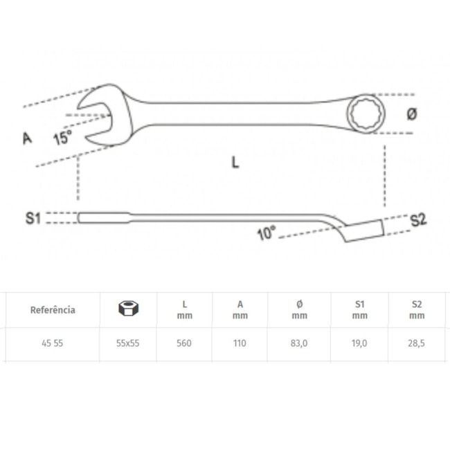 Chave Combinada para Serviço Pesado 55mm 45 BETA-8a8c19c7-a351-41ca-bf64-64fefb40c833