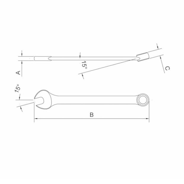 Chave Combinada Reta 10 mm 44650/110 Tramontina PRO-2429b0f8-d154-46c3-910e-eb7f209c41a1