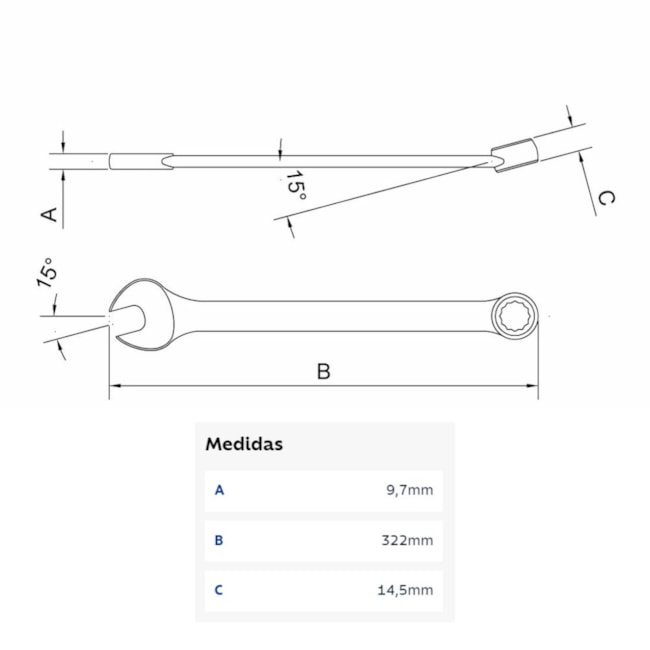 Chave Combinada Reta 26mm 44650126 TRAMONTINA PRO-278e660f-b31f-4576-8a4b-a20690c94336