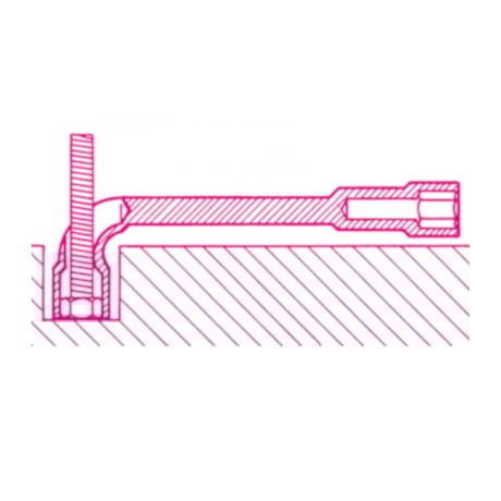 Chave de Biela Sextavada e Estriada 18 x 18mm com Furo Passante Anti-Queda 932HS BETA-88522a47-a709-4795-b69c-1af6c67722da
