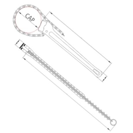 Chave de Corrente para Tubos 18