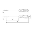 Chave de Fenda Isolada IEC 5mm X 100mm 44315/021 TRAMONTINA PRO 
