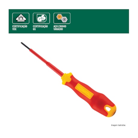 Chave de Fenda Isolado 1000V VDE 4.0x100MM ST61323SC SATA-779c2b4c-1aab-43ff-9c73-7fc4e2f811c7