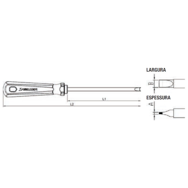 Chave de Fenda para Radio 1/8'' x 2.3/8'' 226101BN BELZER-4c9d3b84-8a8d-4803-a474-f854e53c98c1