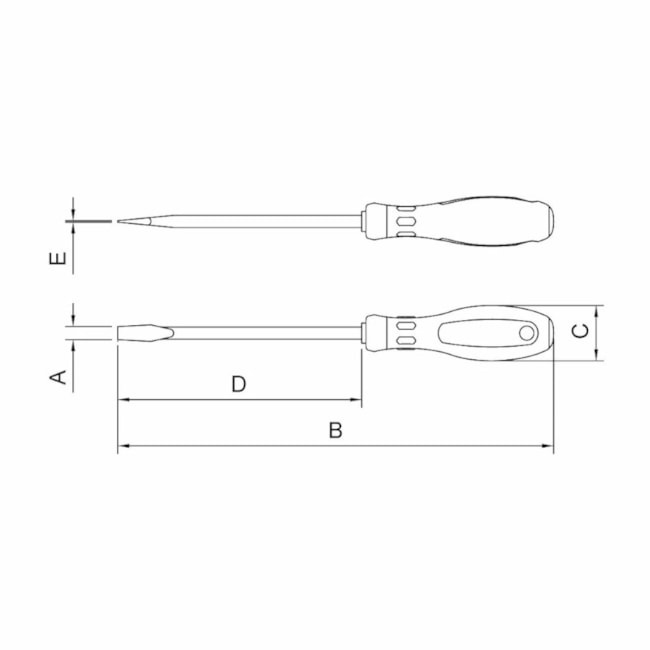 Chave de Fenda Ponta Chata 3x100 mm (1/8x4