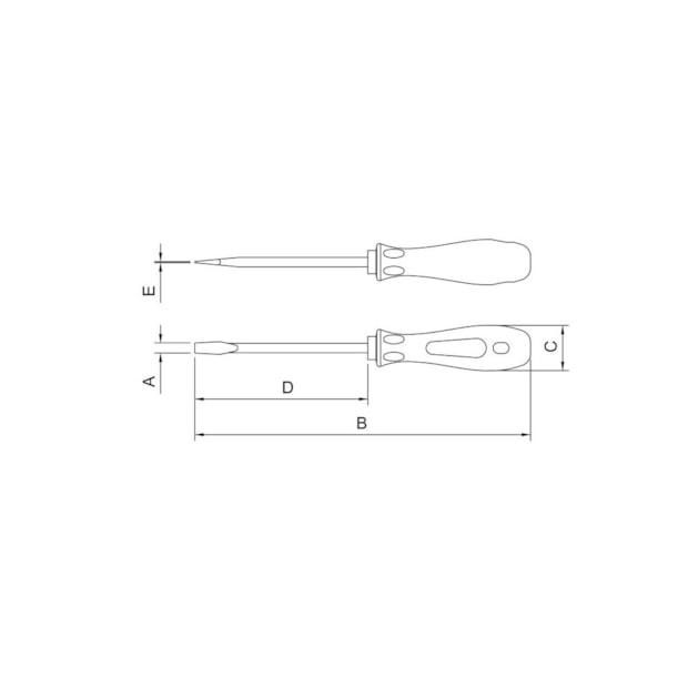 Chave de Fenda Ponta Chata em Cobre-Berilio Antifaiscante 3x75 mm (1/8x3