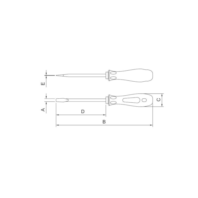 Chave de Fenda Ponta Chata em Cobre-Berilio Antifaiscante 3x75 mm (1/8x3