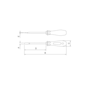Chave de Fenda Ponta Chata em Cobre-Berilio Antifaiscante 6x150 mm (1/4x6