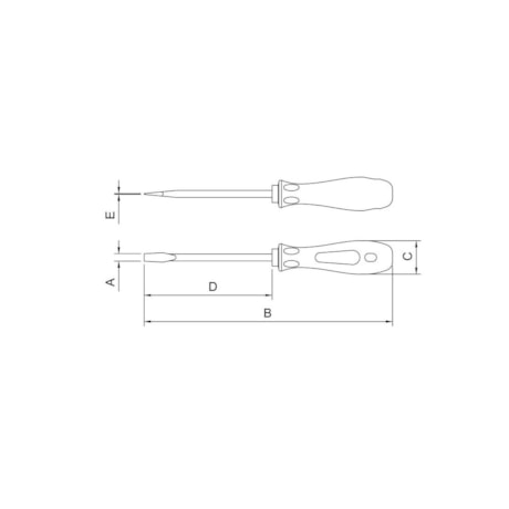 Chave de Fenda Ponta Chata em Cobre-Berilio Antifaiscante 6x150 mm (1/4x6