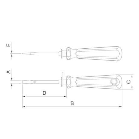 Chave de Fenda Ponta Chata para Trabalho em Altura 3/16x4