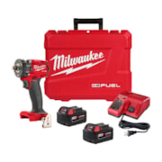 Chave de Impacto 1/2" 339Nm 18V 5.0Ah com 2 Baterias + Carregador Bivolt + Maleta 2855-259 MILWAUKEE