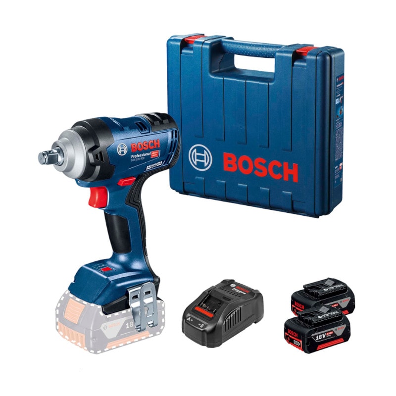 Chave de Impacto 18V 220V com Maleta e 2 Baterias GDS 18V-400