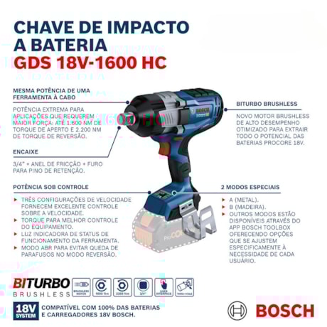 Chave de Impacto 3/4