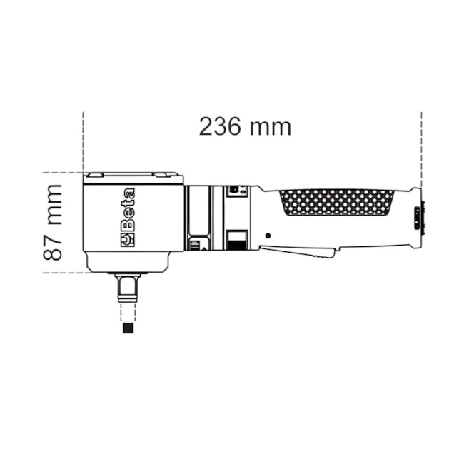 Chave de Impacto Pneumática Angular 1/2