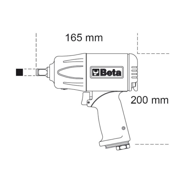 Chave de Impacto Pneumática Compacta 3/4